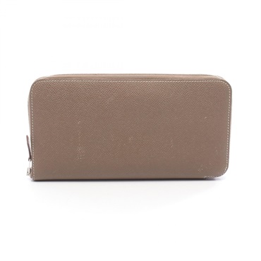 HERMES Azap Long SilkIn EQUATEUR Around long wallet purse D Epsom Etoupe SHW