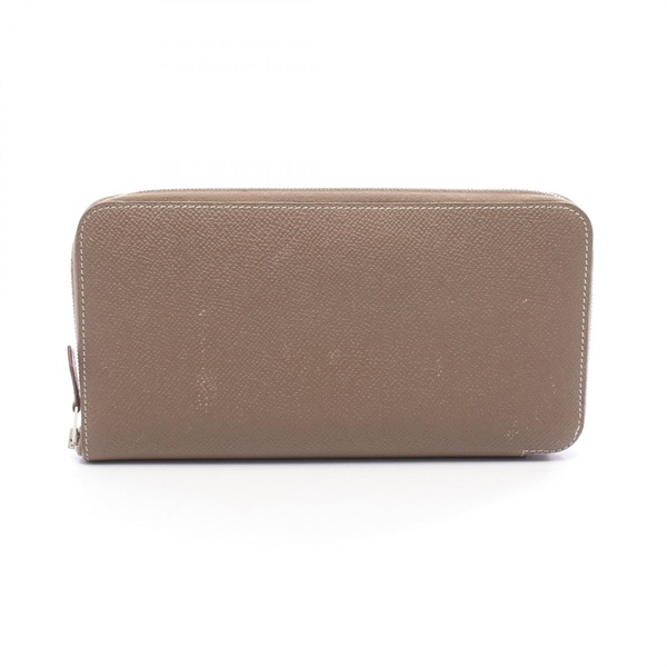 HERMES Azap Long SilkIn EQUATEUR Around long wallet purse D Epsom Etoupe SHW