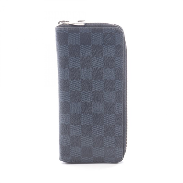 LOUIS VUITTON Zippy Vertical Around long wallet N62240 Damie Cobalt Navy Used LV
