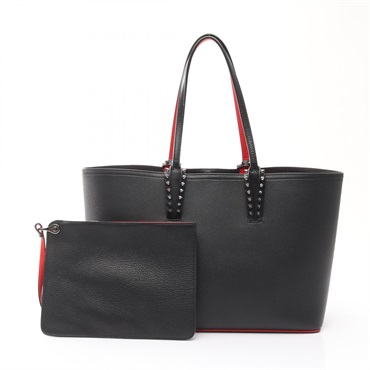 Christian Louboutin CABATA SMALL Tote hand Bag 3205219 leather Black Used Women