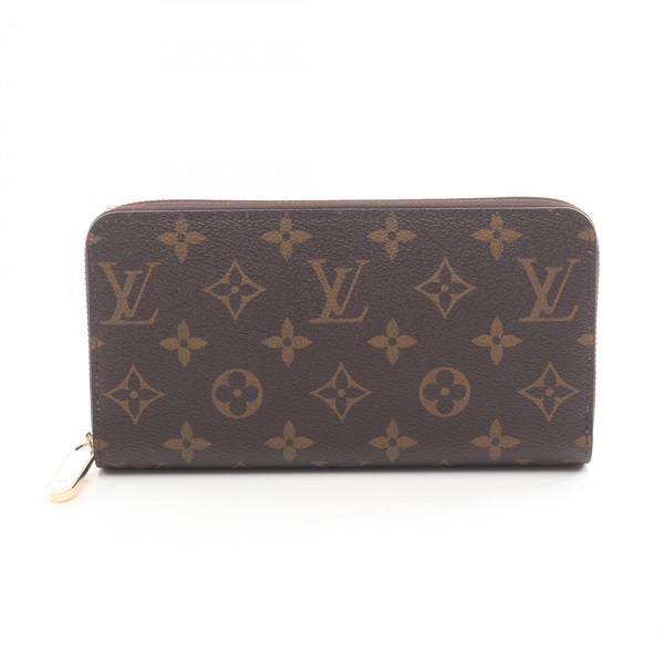 LOUIS VUITTON Zippy Around long wallet purse M27030 Monogram canvas leather Gold
