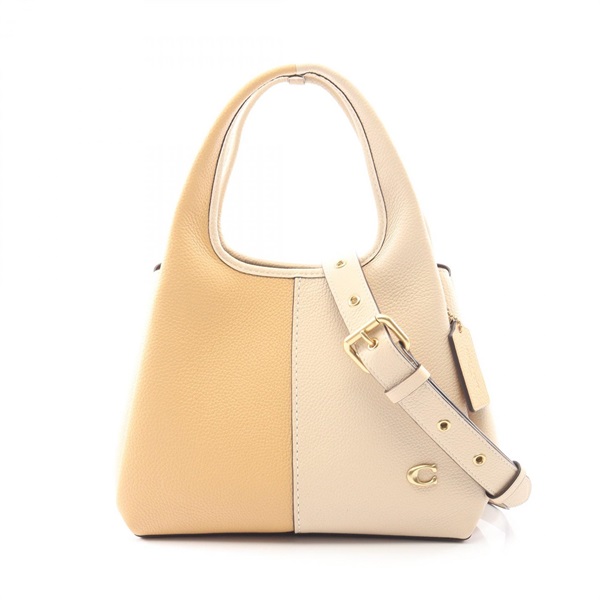 COACH Lana Shoulder Hand Bag crossbody 23 CM575 leather Beige Used Women