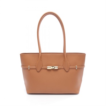 Furla GOCCIA Tote Shoulder Bag leather Brown Used Women