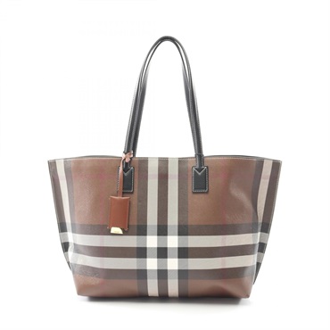 BURBERRY Vintage Check Medium Tote shoulder Bag 8052504 canvas leather Brown