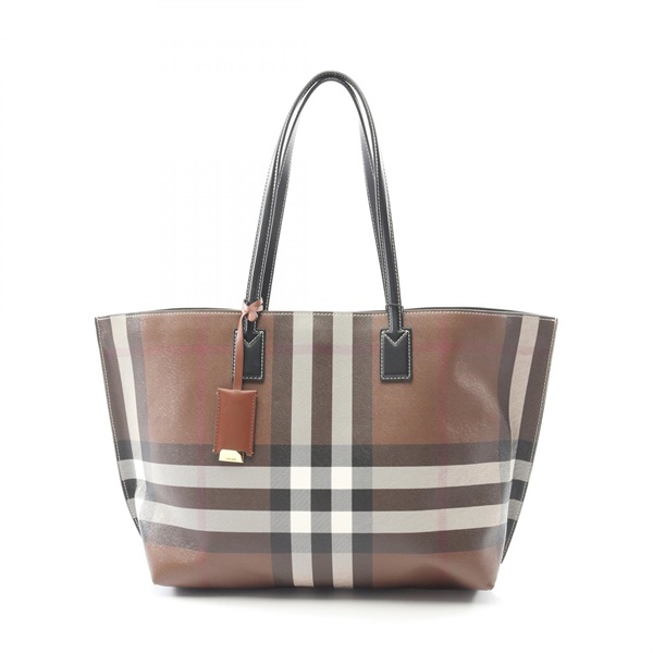 BURBERRY Vintage Check Medium Tote shoulder Bag 8052504 canvas leather Brown