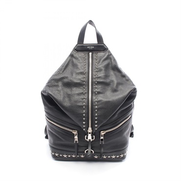 JIMMY CHOO Fitzroy Backpack leather Black Used mens