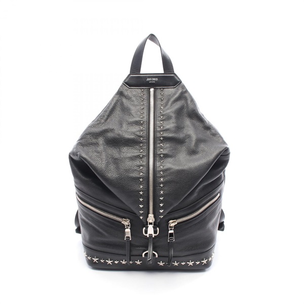 JIMMY CHOO Fitzroy Backpack leather Black Used mens