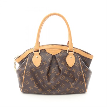 LOUIS VUITTON Tivoli PM Handbag M40143 Monogram canvas leather Brown Used Women