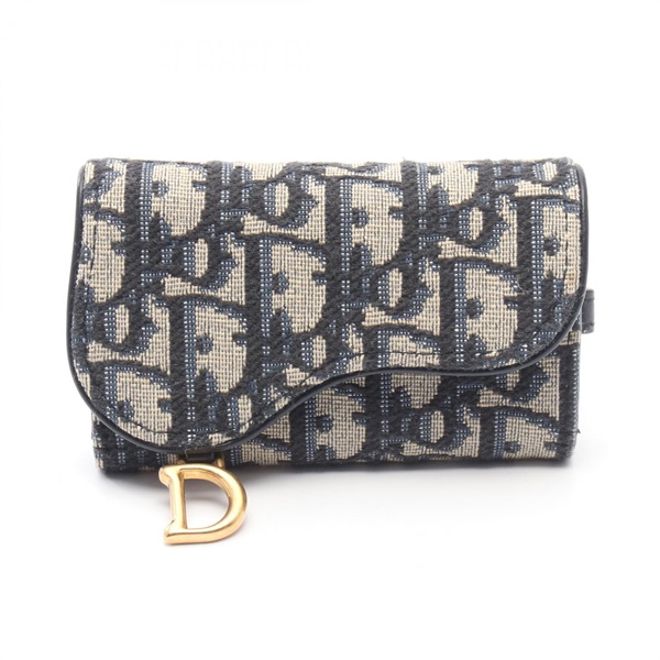 Christian Dior SADDLE ASTER Oblique Key case holder S5695CTZQ canvas Used Women