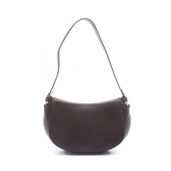 Salvatore Ferragamo Double Gancini Shoulder Bag DY-21 leather Brown Used Women