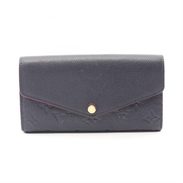 LOUIS VUITTON Portefeuille Sarah wallet M62125 Monogram empreinte Navy Used LV