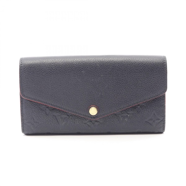 LOUIS VUITTON Portefeuille Sarah wallet M62125 Monogram empreinte Navy Used LV
