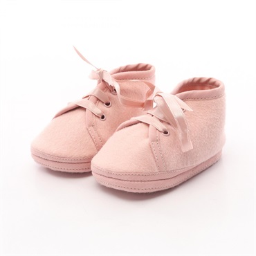HERMES Baby lace-up Shoes Fabric Pink Women