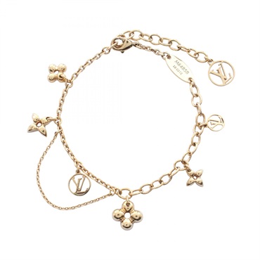 LOUIS VUITTON Bracelet Blooming M64858 Gold Plated Used Women 18cm LV