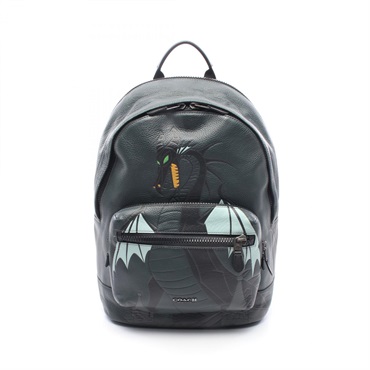 COACH × DISNEY Waist Backpack Rucksack Backpack CC043 leather Green Black used