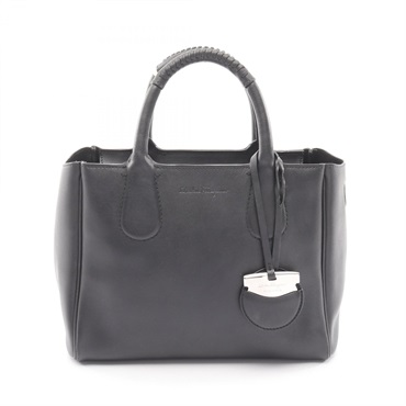 Salvatore Ferragamo Nolita Tote Handbag 21 E621 leather Black Used Women