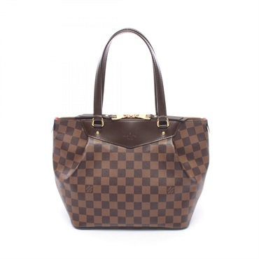LOUIS VUITTON Westminster PM Shoulder Tote Bag N41102 Damier Brown Ebene Used LV