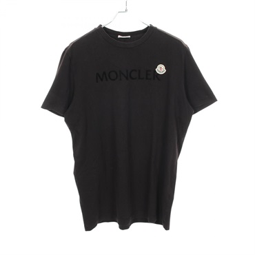 MONCLER Logo Crew Neck Short sleeve Top T-shirt 8C00064 cotton Black Used size L
