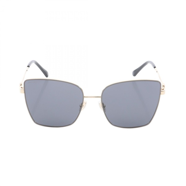 JIMMY CHOO VELLA/S Sunglasses Eyewear Gold Plated Black Used Women