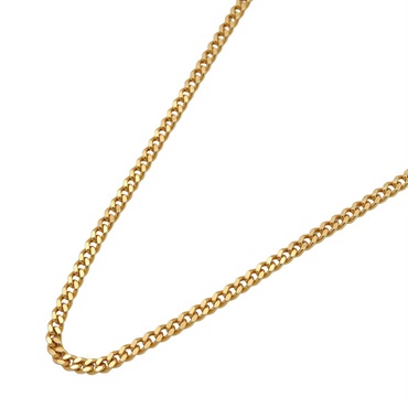 JEWELRY 2 side S Flat link chain necklace 50cm 18YG Yellow Gold Used