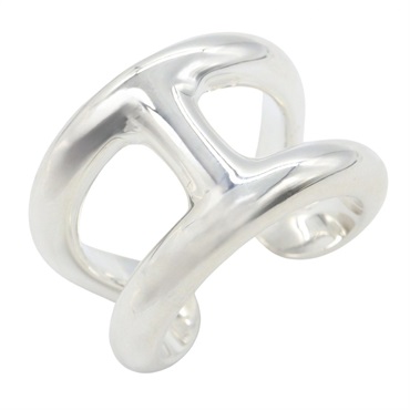 HERMES Osmoz GM Ring Silver925 Used women US size 7.75 #55