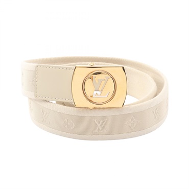 LOUIS VUITTON Ceinture Fortune Monogram Belt M6973 canvas leather GP Used #80/32