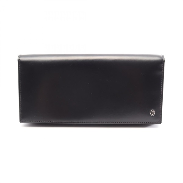 CARTIER Pasha Bifold purse Wallet leather Black Used unisex