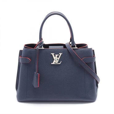 LOUIS VUITTON Lock me day Hand shoulder crossbody bag M53645 leather navy red
