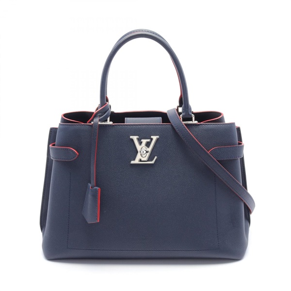 LOUIS VUITTON Lock me day Hand shoulder crossbody bag M53645 leather navy red