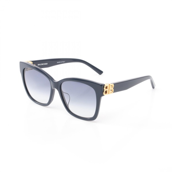 BALENCIAGA Dynasty Square sunglasses BB0102SA-005 acetate Navy Used Women