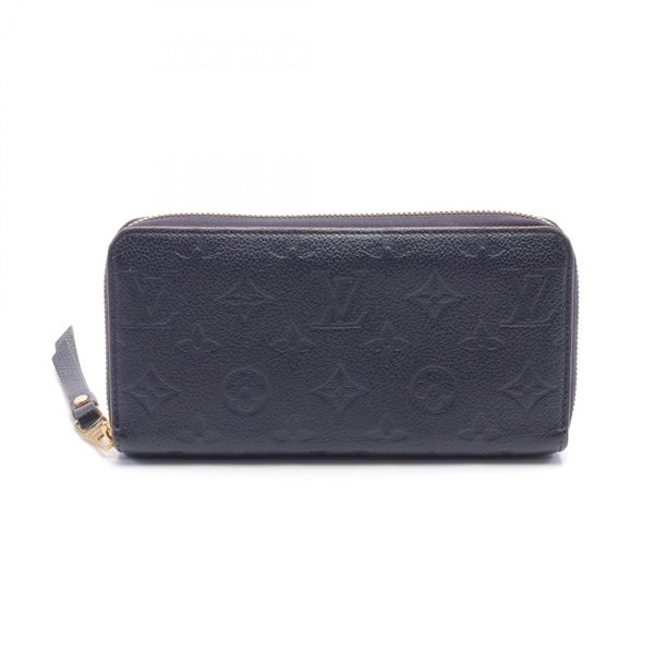 LOUIS VUITTON Zippy around long wallet purse M62121 Monogram empreinte navy red