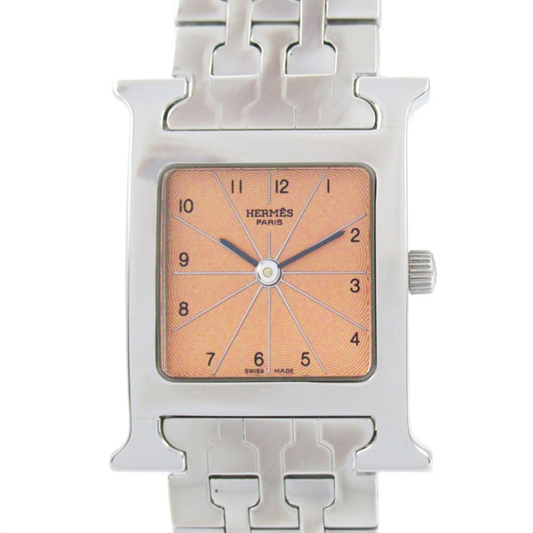 HERMES H watch Wrist Watch HH1.120 Quartz Stainless Steel Used Women