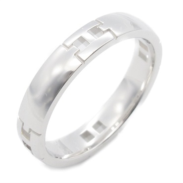 HERMES Ever Hercules Ring 18KWG White Gold Used women US size #5 #50