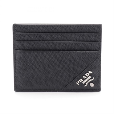 PRADA Card Case 2MC223_QME_F0002 Saffiano leather Black Used unisex logo