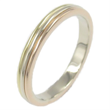 CARTIER Vendome Ring 18KYG 18KPG 18KWG Three gold used US size 8 #57 unisex
