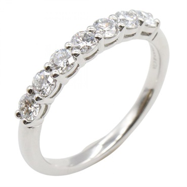TIFFANY＆CO Forever Band Ring Half Diamond Pt950 Platinum Used US size 6.75