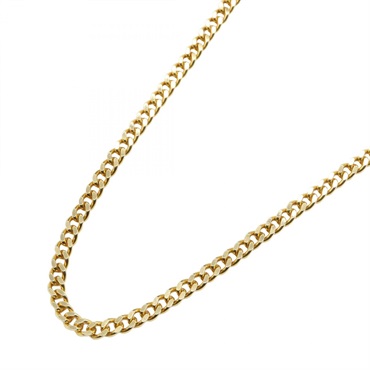 JEWELRY Single 2 Side Flat Link Chain Necklace 18KYG Yellow Gold Used 51㎝