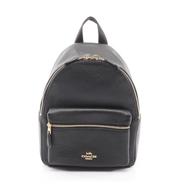 COACH Mini Charlie Rucksack Backpack F28995 leather Black Used Women
