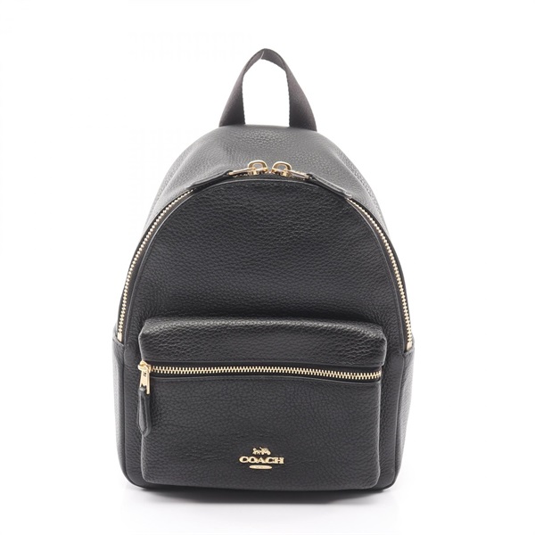 COACH Mini Charlie Rucksack Backpack F28995 leather Black Used Women