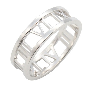 TIFFANY＆CO Atlas Ring 18KWG White Gold Used Unisex US size 9