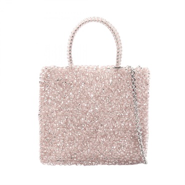 ANTEPRIMA Wire Standard Miniatura Shoulder Handbag Canvas Pink Used Women