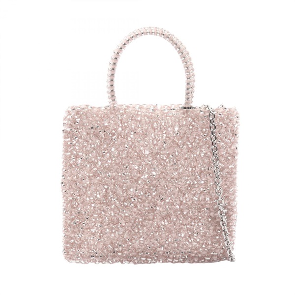 ANTEPRIMA Wire Standard Miniatura Shoulder Handbag Canvas Pink Used Women