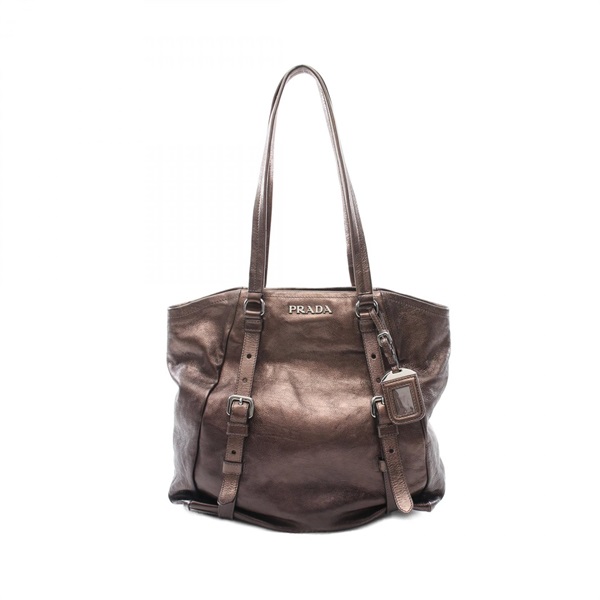 PRADA Tote Bag leather Brown Used Women