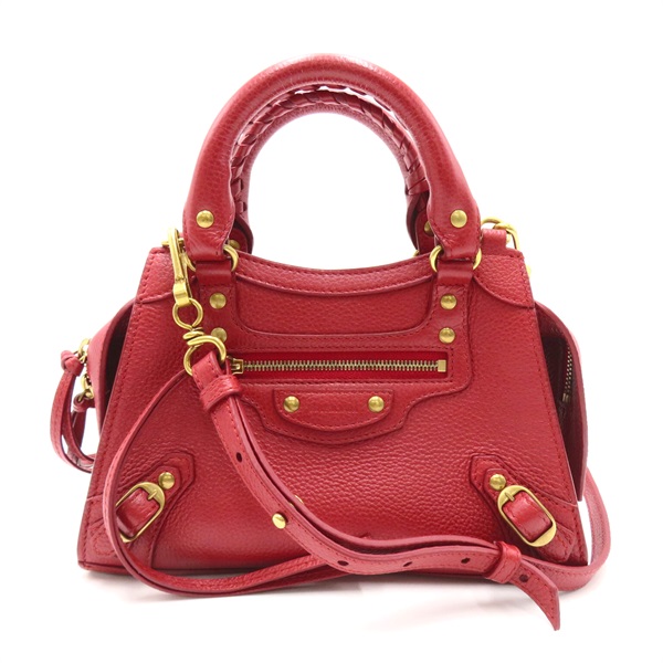 BALENCIAGA Neo Classic City Mini 2way Shoulder Bag 638524 leather Red Used Women