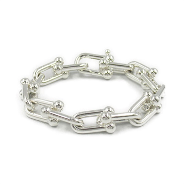 TIFFANY＆CO hardware large link Bracelet chain 15.5cm 60.4g Silver925 Used