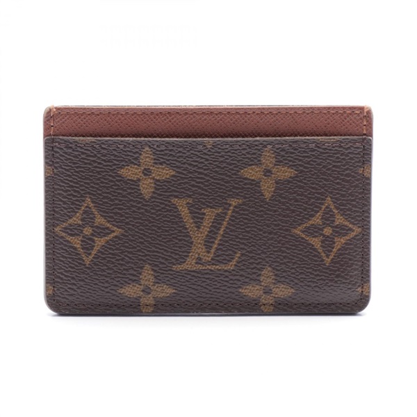 LOUIS VUITTON Porte Cartes Simple Card Case M61733 Monogram canvas leather Brown