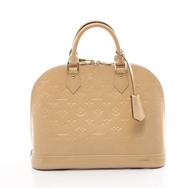 LOUIS VUITTON Alma PM Handbag M91614 Vernis leather Rose Florentine Used Women