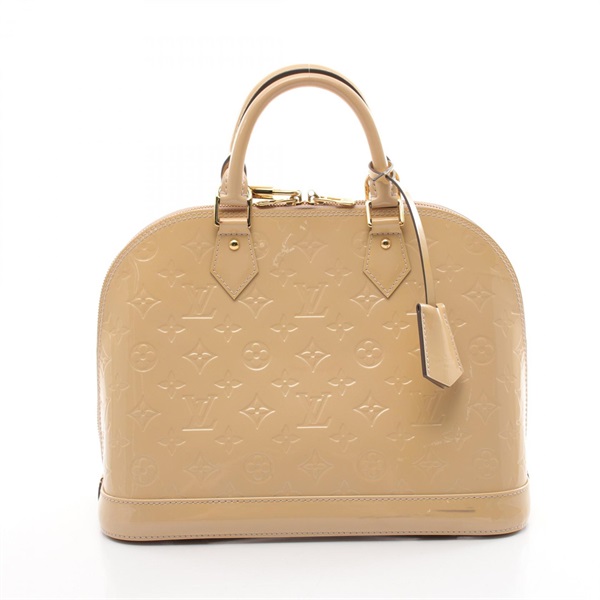 LOUIS VUITTON Alma PM Handbag M91614 Vernis leather Rose Florentine Used Women