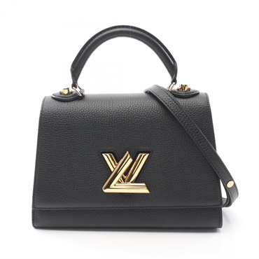 LOUIS VUITTON Twist One Handle PM 2way bag M57093 Taurillon leather Black Used