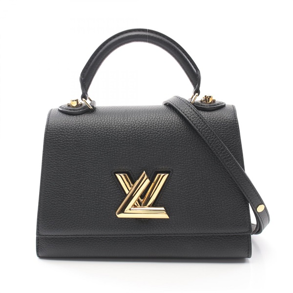 LOUIS VUITTON Twist One Handle PM 2way bag M57093 Taurillon leather Black Used